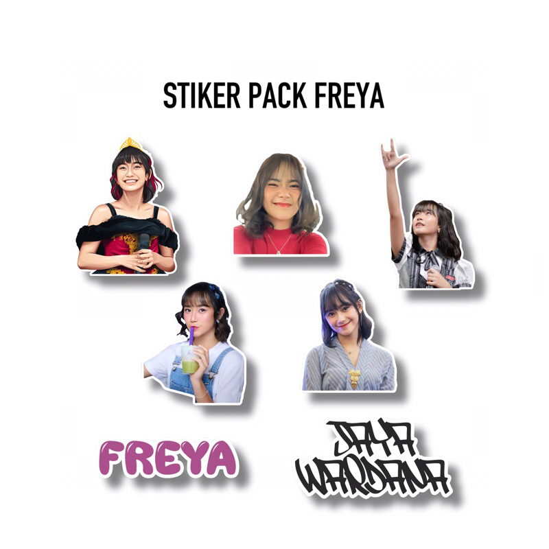 Stiker pack freya jkt48 isi 7pcs