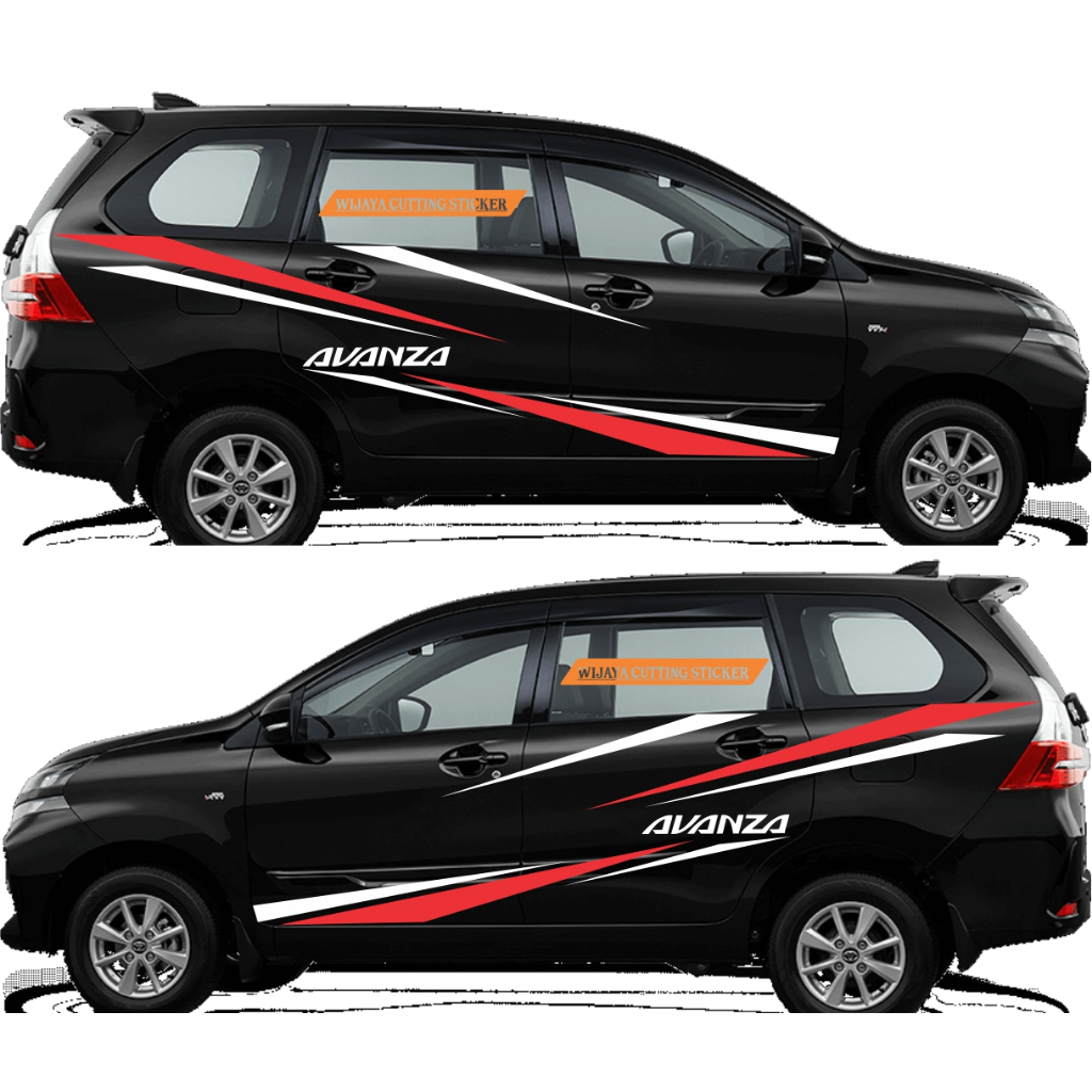(COD) sticker variasi body samping mobil avanza terbaru sticker  mobil avanza terbaru