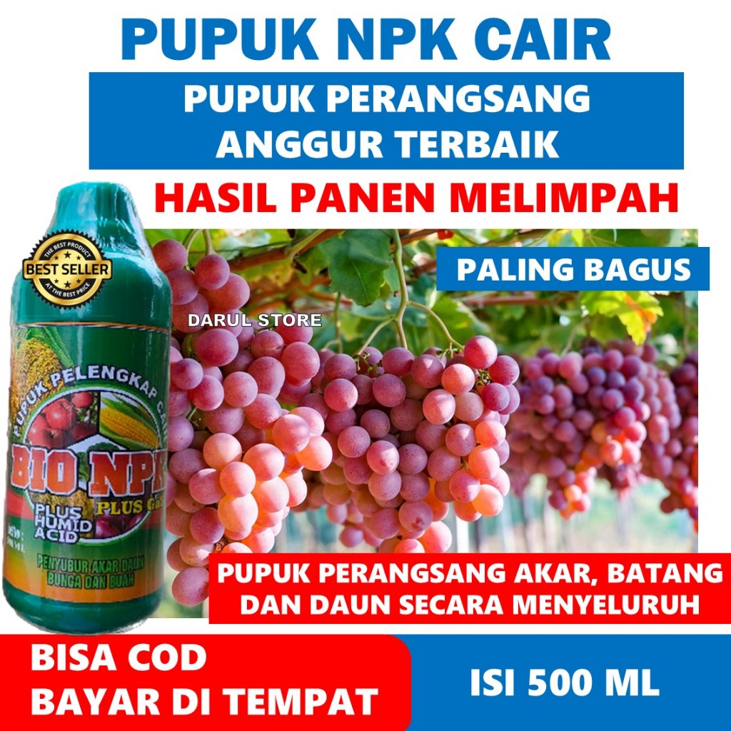 (Rekomended)Pupuk Booster Anggur Cepat Berbuah Lebat Pupuk Pelebat Anggur, Jeruk, Melon Anti Rontok 
