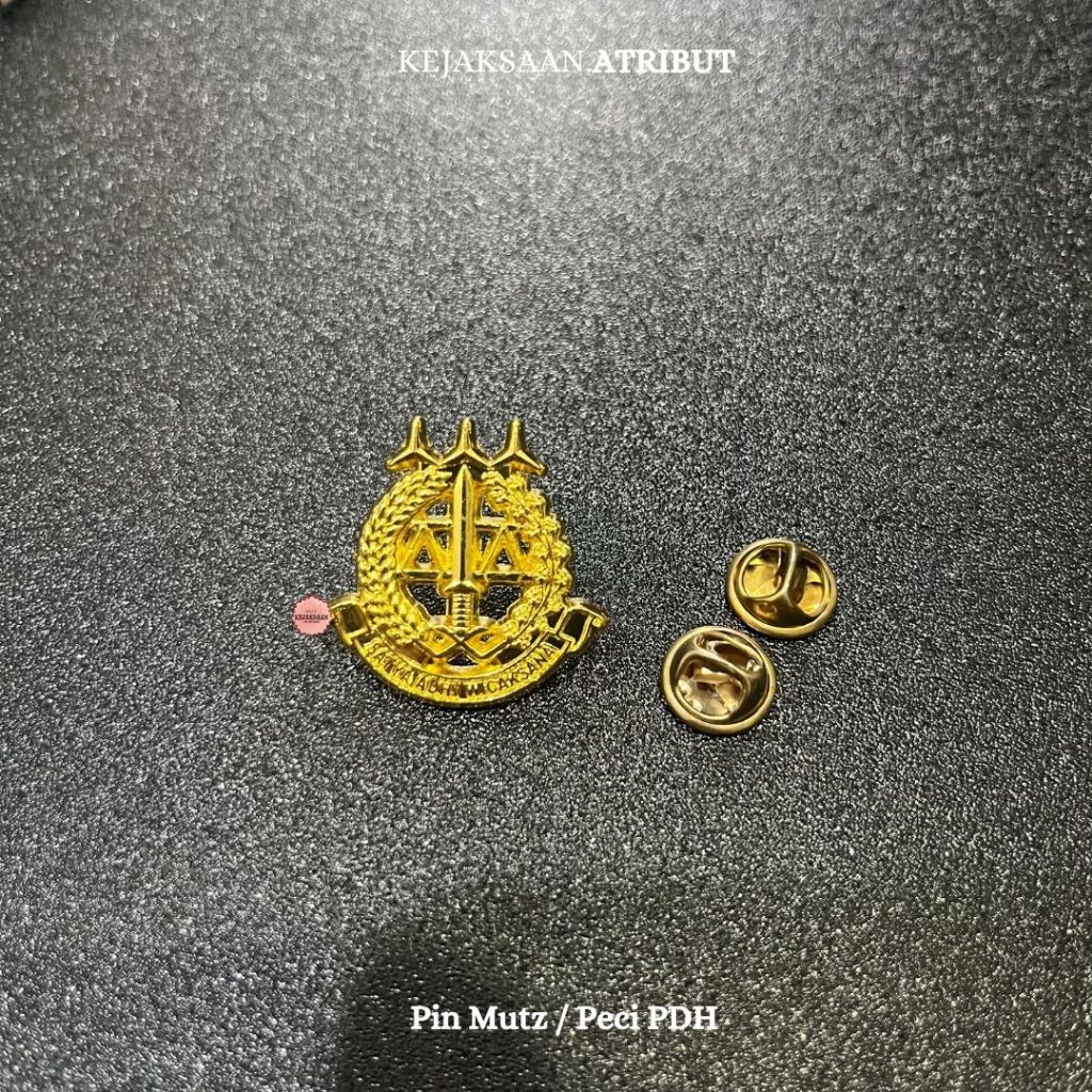 Pin Mutz Topi / Peci Mutz PDH Kejaksaan