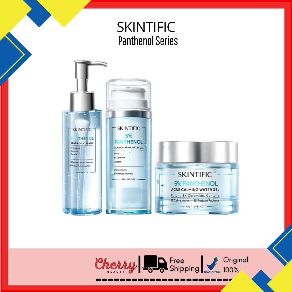 SKINTIFIC 5% Panthenol Acne Calming Water Gel Panthenol Gel Cleanser - Skintific Panthenol Series