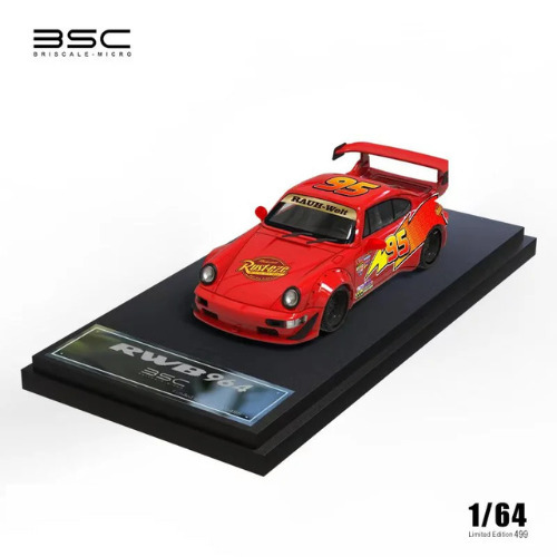 BSC640868 - BSC 1:64 Porsche RWB 964 Lightning McQueen Livery