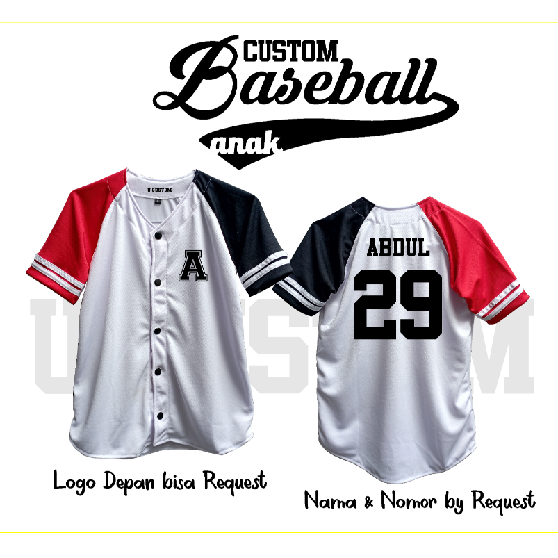 baju baseball anak | baju baseball kids | baju baseball | custom baju baseball anak