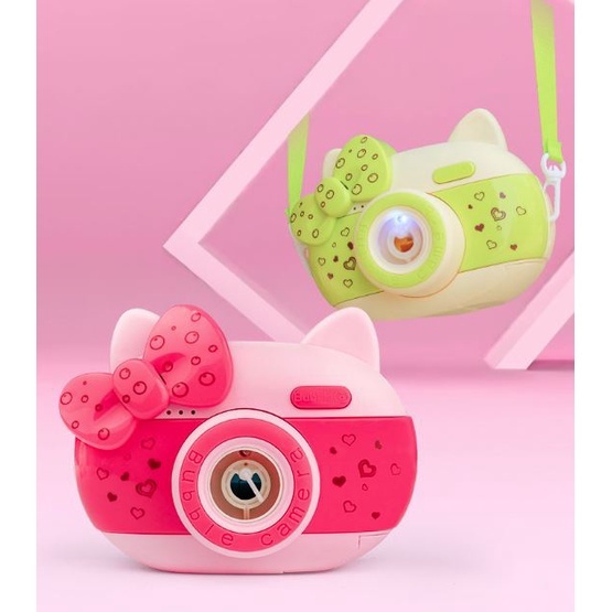 Hello Kitty Gelembung Kamera Mainan Camera Hello Kitty Bubble Elektrik Gantungan Gelembung Sabun