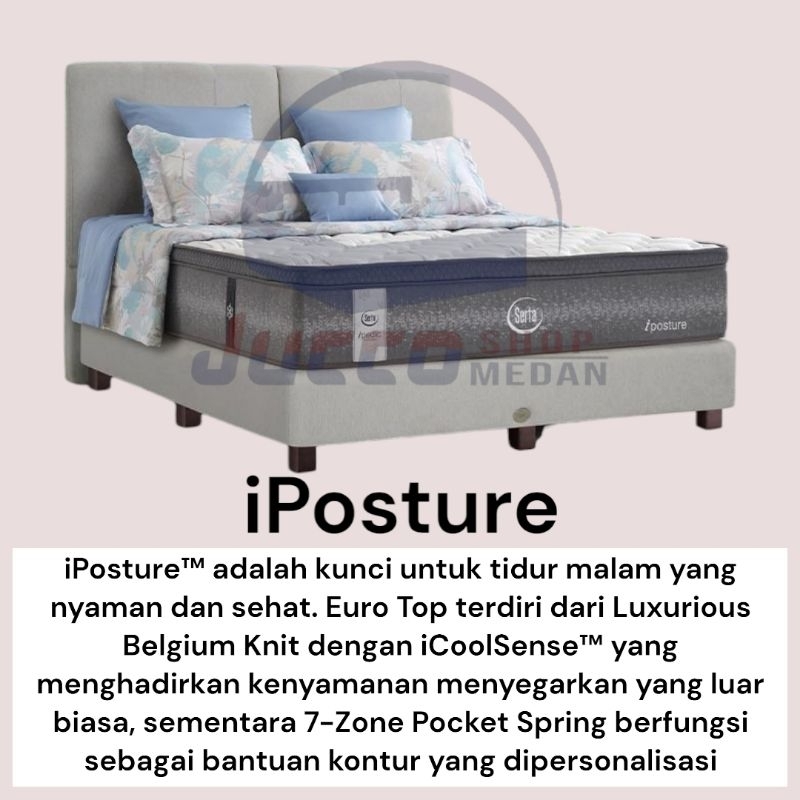 [ Jucco ] Springbed SERTA iPOSTURE 180X200 - matras Serta Murah iPosture - Springbed Fullset Origina