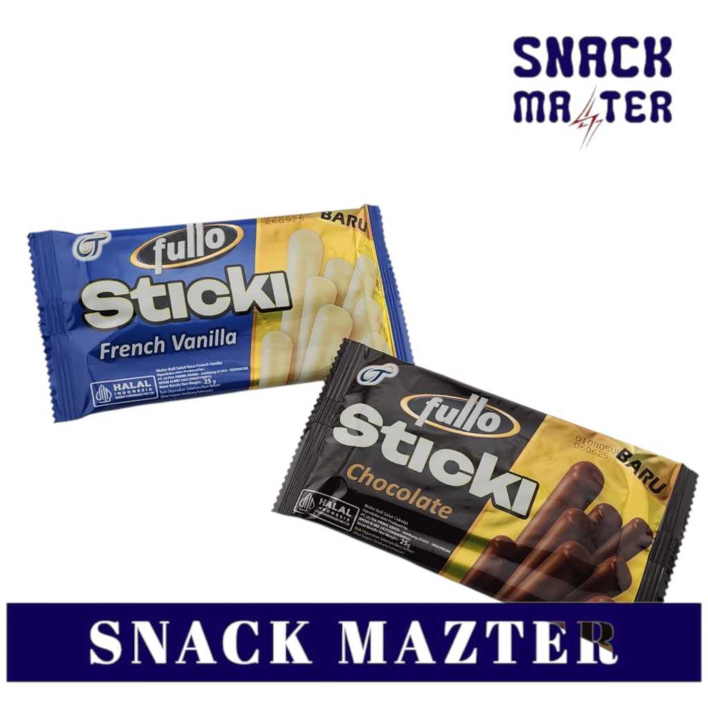 

Fullo Sticki Chocolate Wafer roll Salut Cokelat - Netto 25 gr