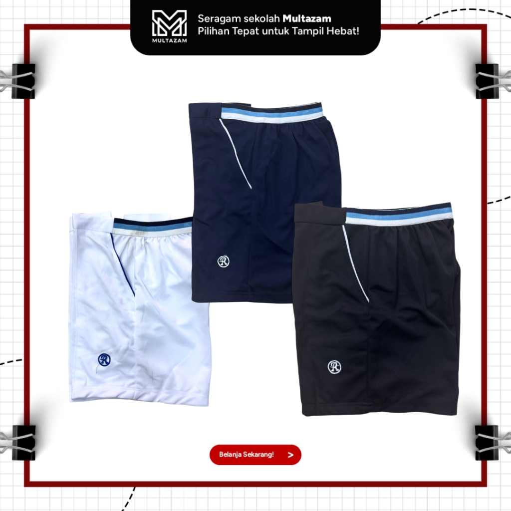 Celana Putih Pendek | Celana Tes Pendidikan Akademi POLRI - TNI | Celana Badminton