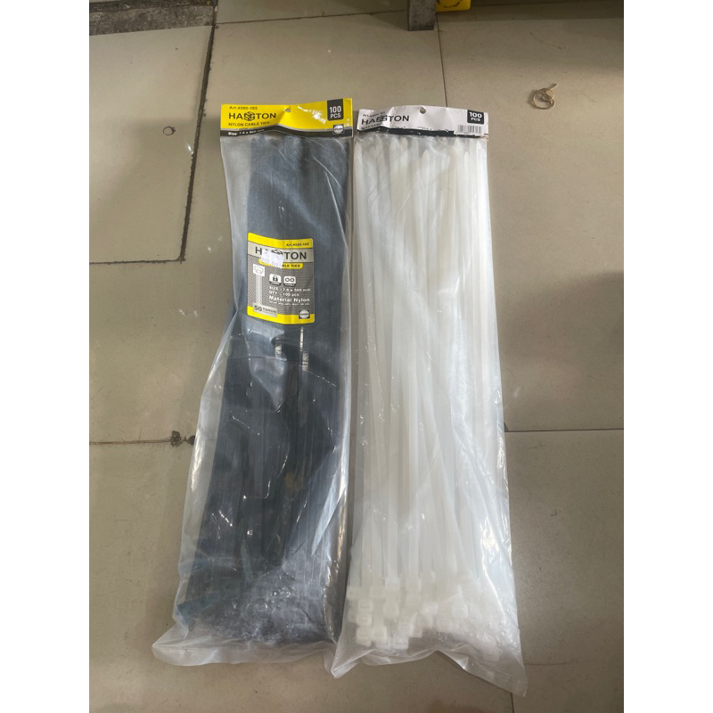 

kabel tie / kabel tis / tali pengikat hasston 7,6 x500mm ( 50cm) / cabel tie 50cm harga perbungkus ( untuk pemesanan warna cantumkan di catatan / kita kirim random sesuai persediaan stok yang ada ) tali pengikat