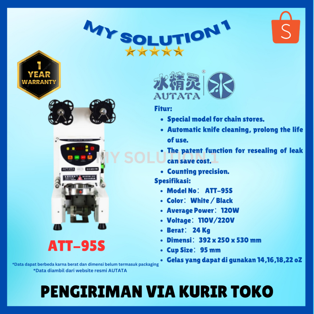 AUTATA Cup Sealer ATT-95S (AUTOMATIC)