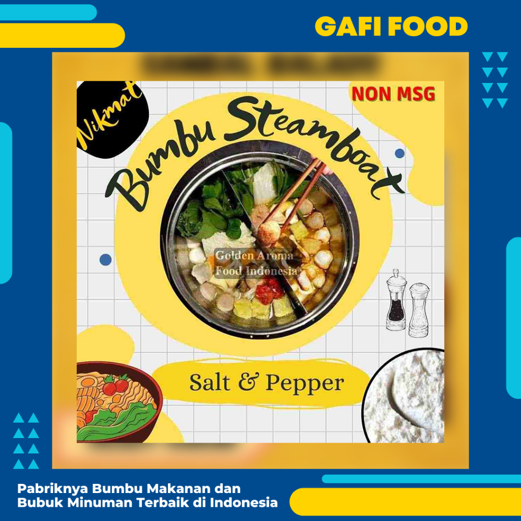 

BUMBU Bubuk SUKI INSTAN Salt & Pepper NON MSG 1 Kg Steamboat Shabu Hotpot Bumbu Instant Tomyum Suki