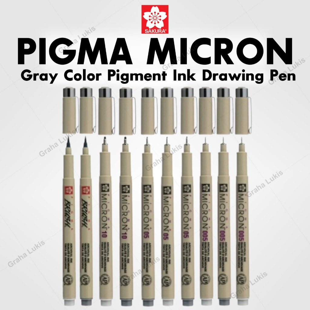 

SAKURA Pigma Micron Gray Color Pigment Ink Drawing Pen