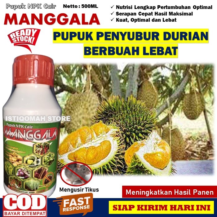 PUPUK BOOSTER DURIAN Terbaik MANGGALA 500ML Pupuk Pelebat Buah Durian Paling Bagus dan Ampuh - Boost