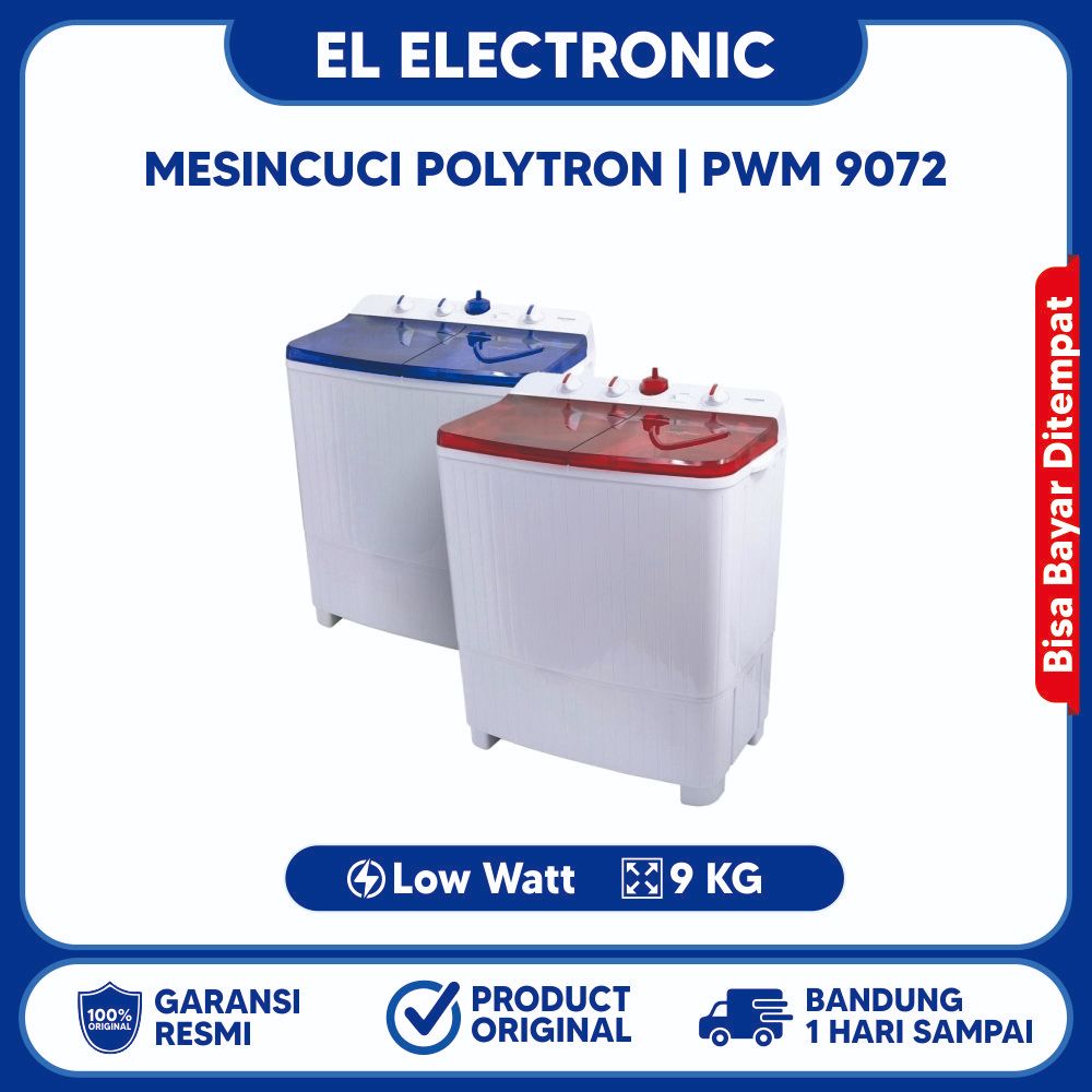 Mesin cuci Polytron type 9072 9KG