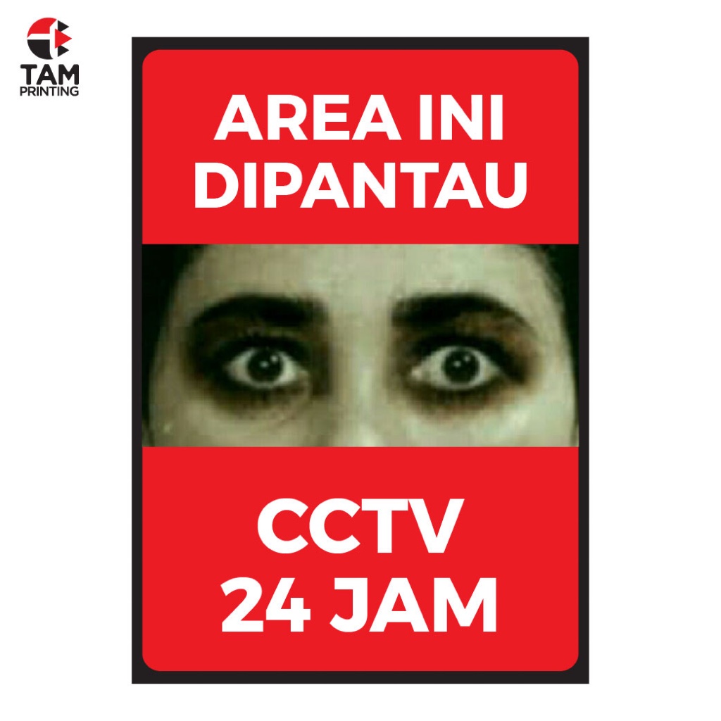 

4 pcs STICKER CCTV UNIK MELOTOT 24 JAM