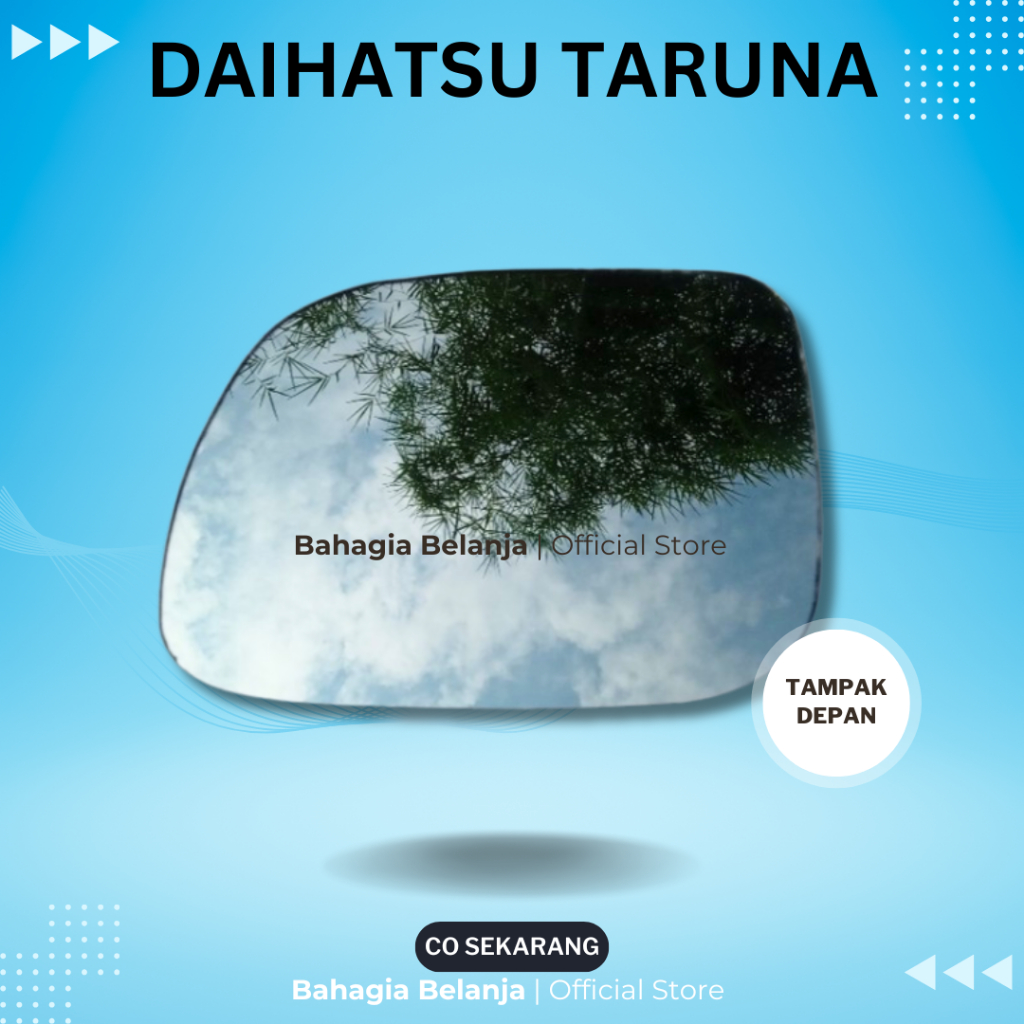 Kaca spion sepion Daihatsu Taruna CSX tahun 2003-2005 hanya kaca saja tanpa breket (dudukan kaca) un