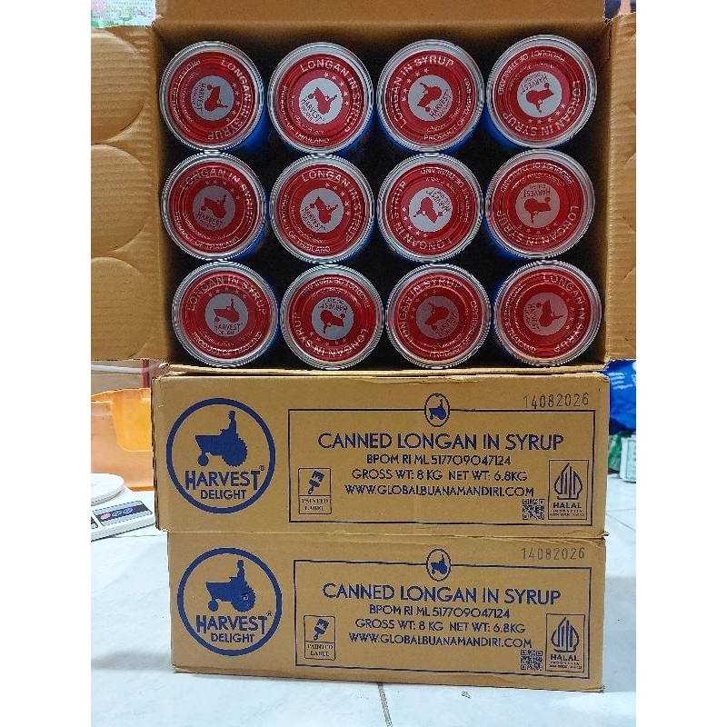 

1KARTON [12KALENG] Canned Longan in syrup Haverst Delight Longan dalam sirup Longan kaleng Lengkeng kaleng kelengkeng dalam sirup HALAL