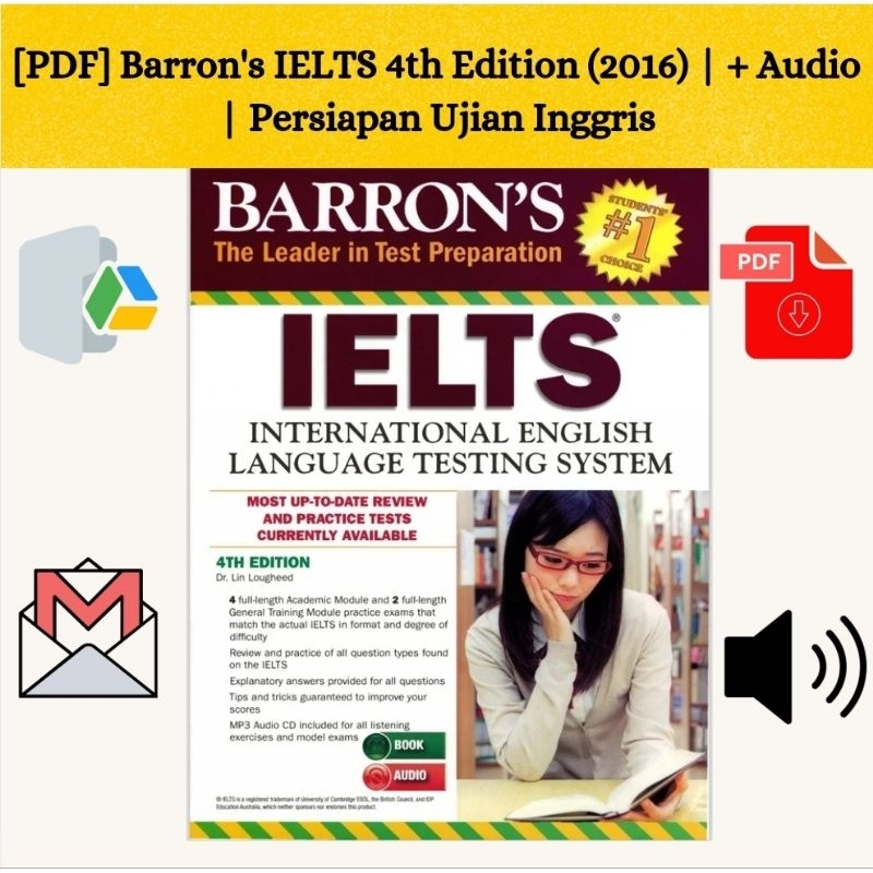 

[File] Barron's IELTS 4th Edition (2016) | + Audio | Persiapan Ujian Bahasa Inggris