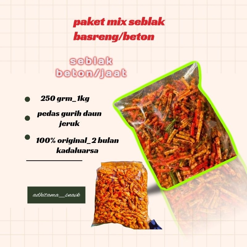 

paket mix seblak beton basreng 1kg