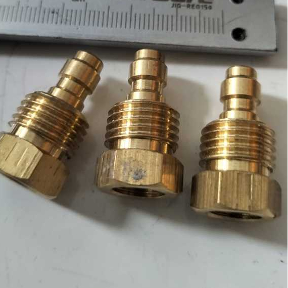 KUPLER JANTAN MINI DRAT DALAM KUNINGAN - KUPLER JANTAN MINI