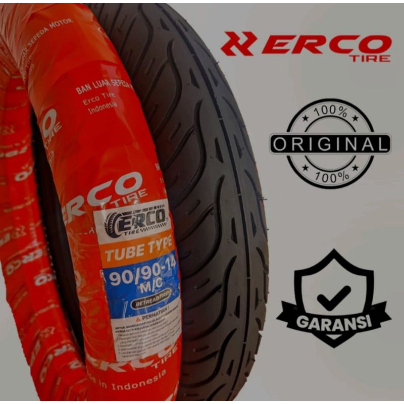 BAN SET ERCO BEAT NEW TUBE TYPE/BAN LENGKAP ERCO VARIO125/BAN SET ERCO MIO SOUL GT125 NON TUBLES/BAN