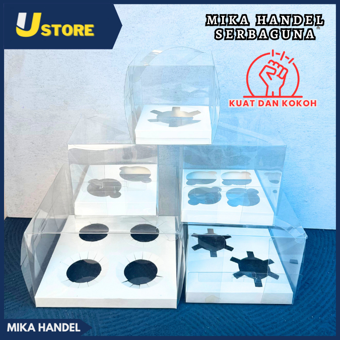 

Kotak Mika Handel Souvenir Box Kue Transparant Packaging