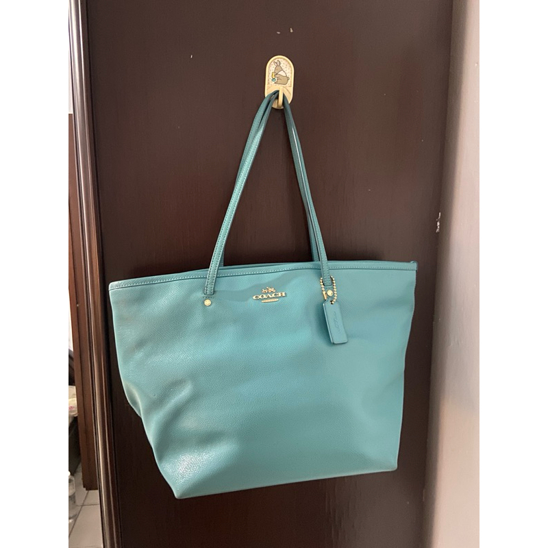 PRELOVED TAS COACH KULIT WARNA TOSCA - IN A GOOD CONDITION - LENGKAP DUSTBAG - ORIGINAL OUTLET COLLE