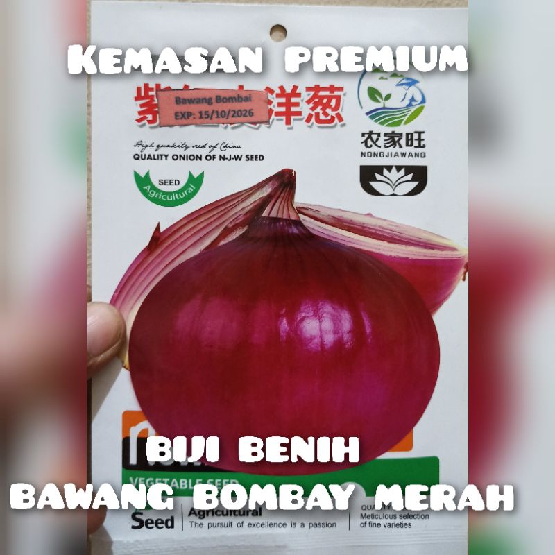 kemasan premium biji benih bawang Bombay merah impor