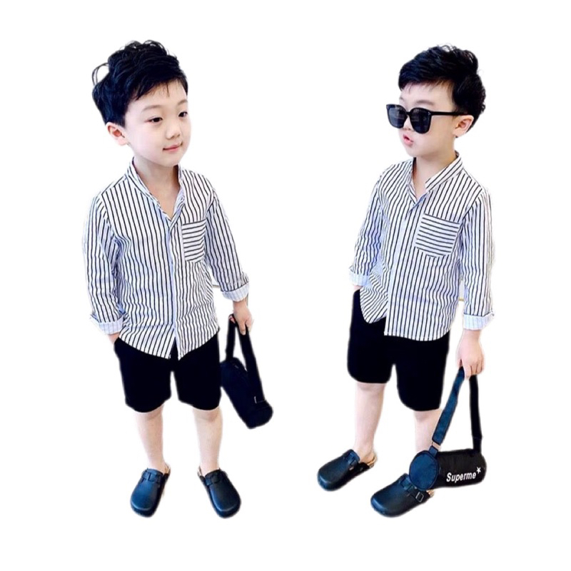 Setelan baby boy TRAIN lucu rompi set kaos celana pemdek jeans levis MURAH keren baju bayi cowok