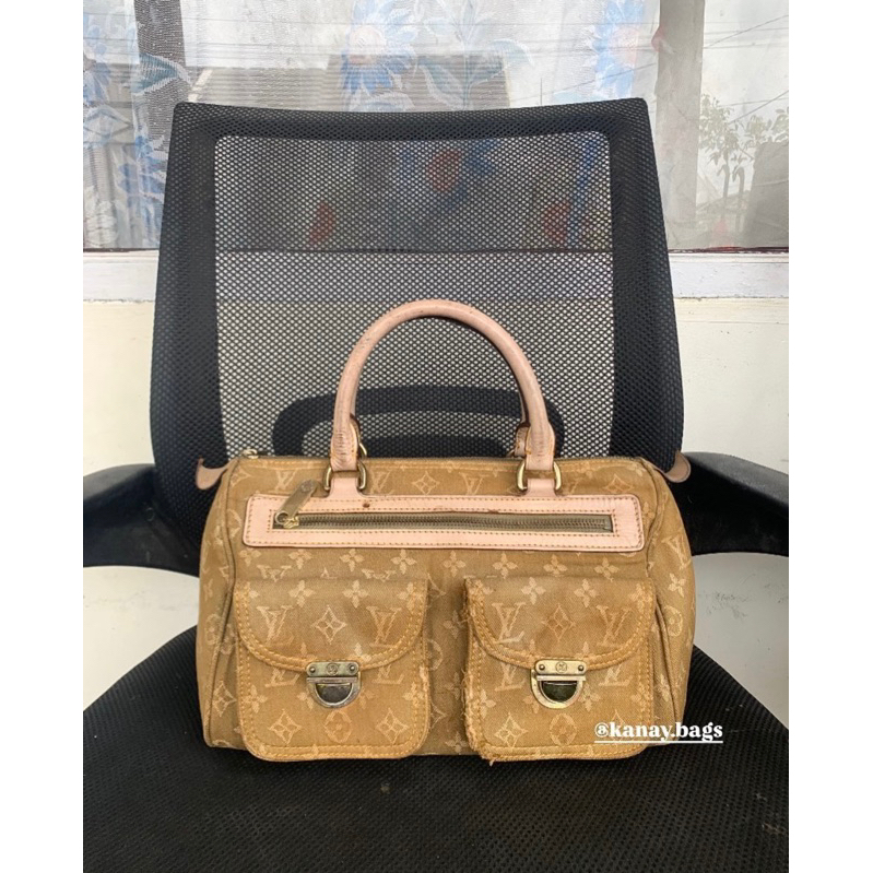 Louis vuitton khaki green monogram denim speedy bag