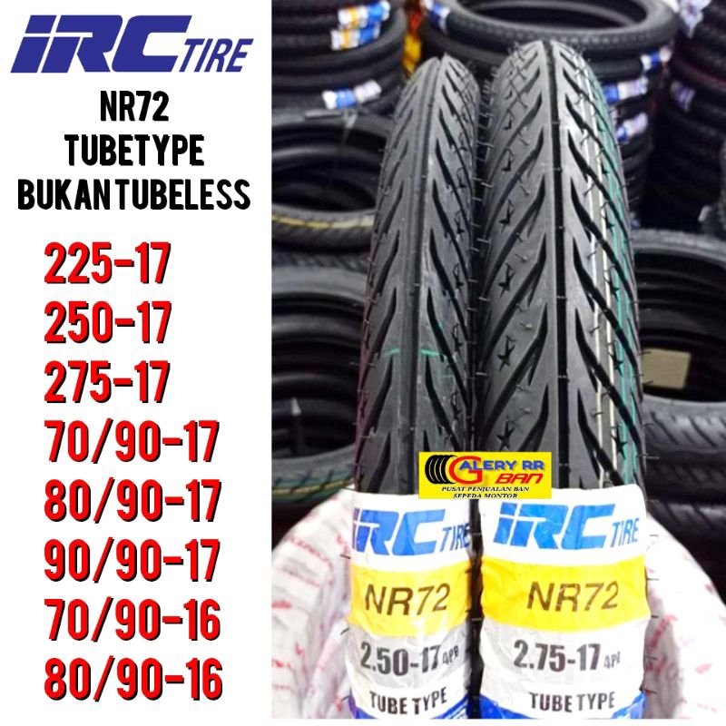 Ban Irc Nr72 225-17 , 250-17 , 275-17 , 70/90-17 , 80/90-17 , 90/90-17 , 70/90-16 , 80/90-16 ban irc