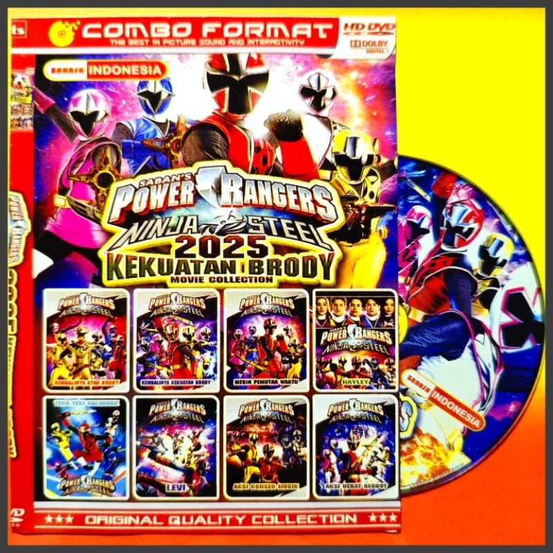 Kaset Film Kartun Anak Koleksi POWER RANGERS Ninja Steel Vol. 2025 Pilihan Terlaris Bahasa Indonesia