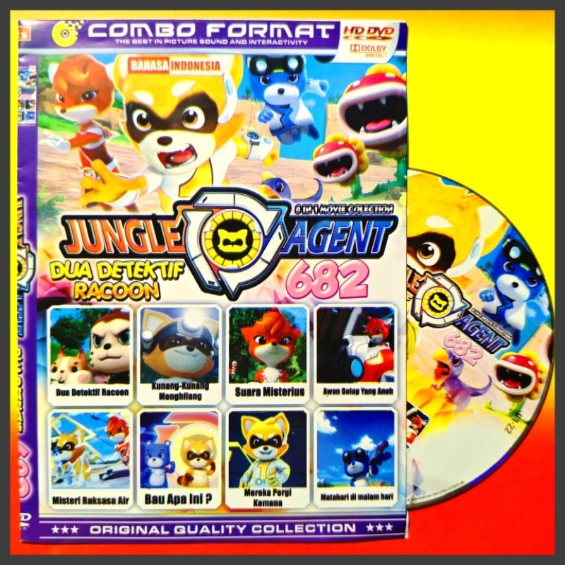 Kaset Film Kartun Anak Koleksi Pahlawan Jungle Agent Pilihan Terbaru isi 8 Judul Bahasa Indonesia