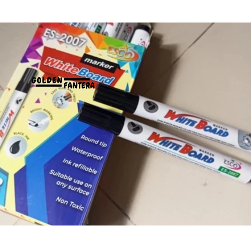 

Sepidol Spidol Papan Tulis Buku Kayu White Board Maker Sepidol Tinta Hitam Tebal Refillable Non Permanen