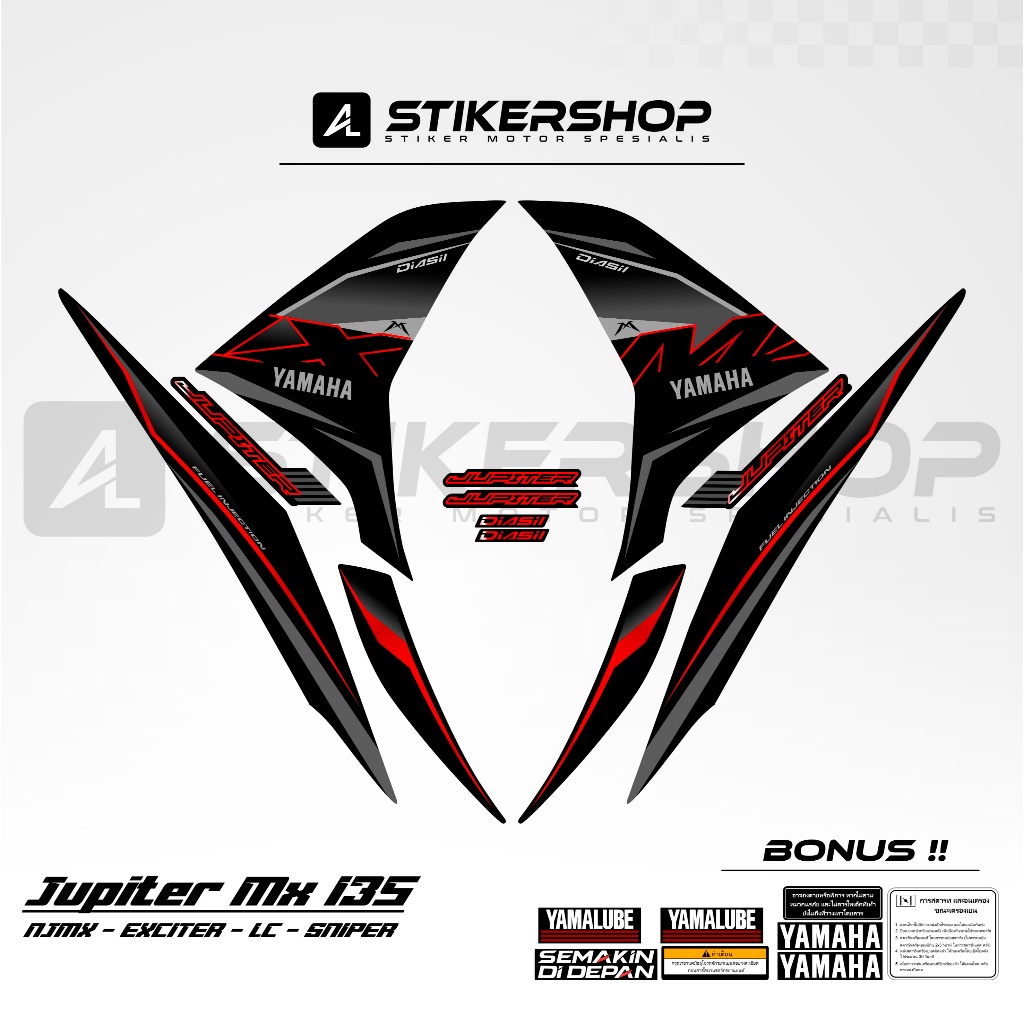 STRIPING JUPITER MX 135 LC EXCITER 135 2010 - 2015 GRAFIS VARIASI 044