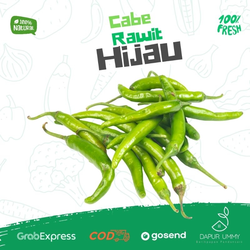 

CABE • Cabe Rawit Hijau • Cabe Acar 100g - 500g