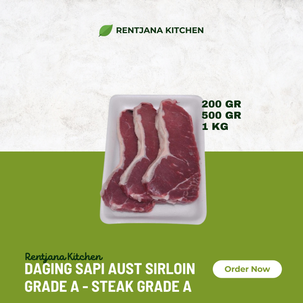 

Daging Sapi Aust Sirloin Grade A - Steak Grade A 200gr / 1kg