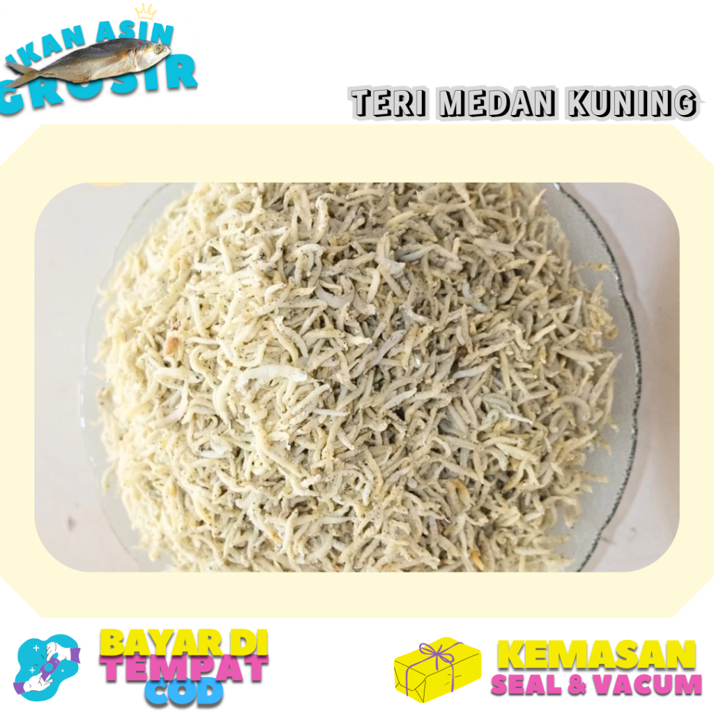 

Grosir Ikan Asin Teri Medan Kuning 50 gr