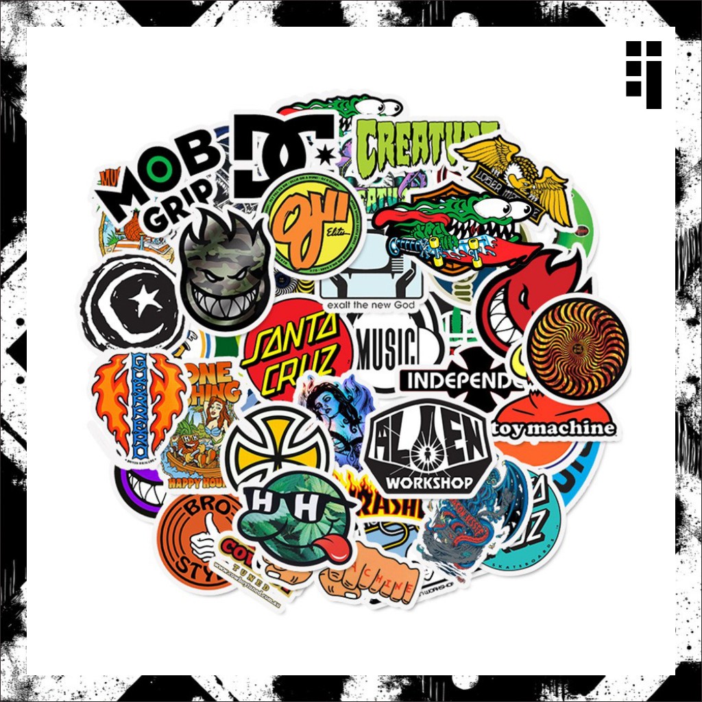 

Stiker Cutting SKATEBOARD BRAND Vinyl