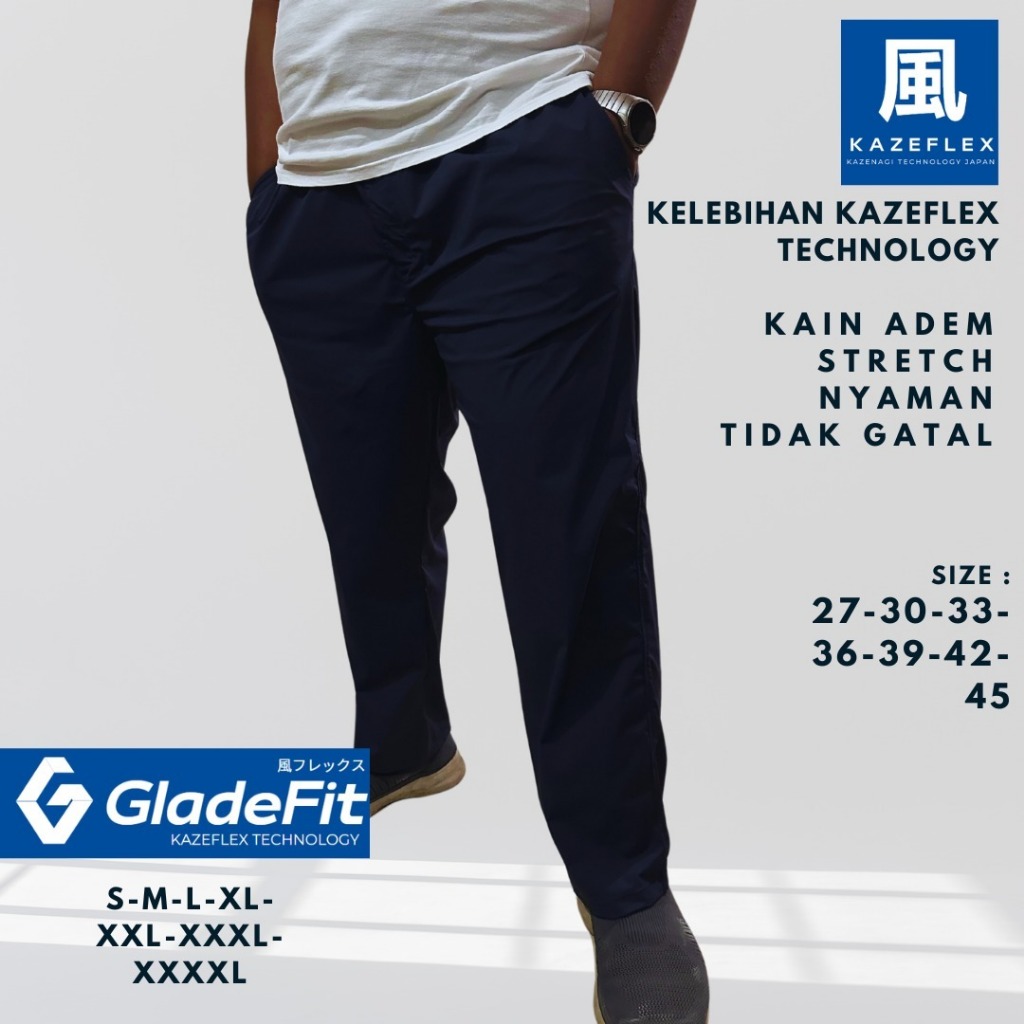 GladeFit Warna Navy | CELANA CHINO JUMBO PRIA | Celana Chino Uniqlo Straight Original