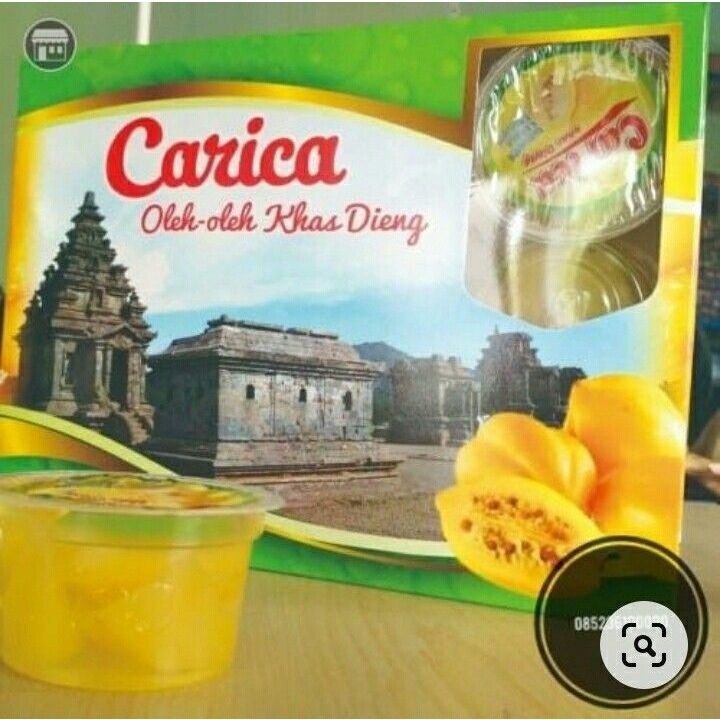 

manisan carica dieng isi 6 cup 120ml kemasan kardus - 100% gula murni - carica khas dieng wonosobo