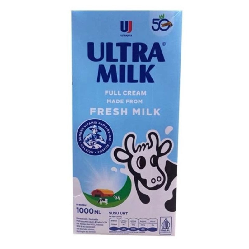 

Susu Ultra Milk Full Cream Fresh Milk 1000 Ml/1 Liter