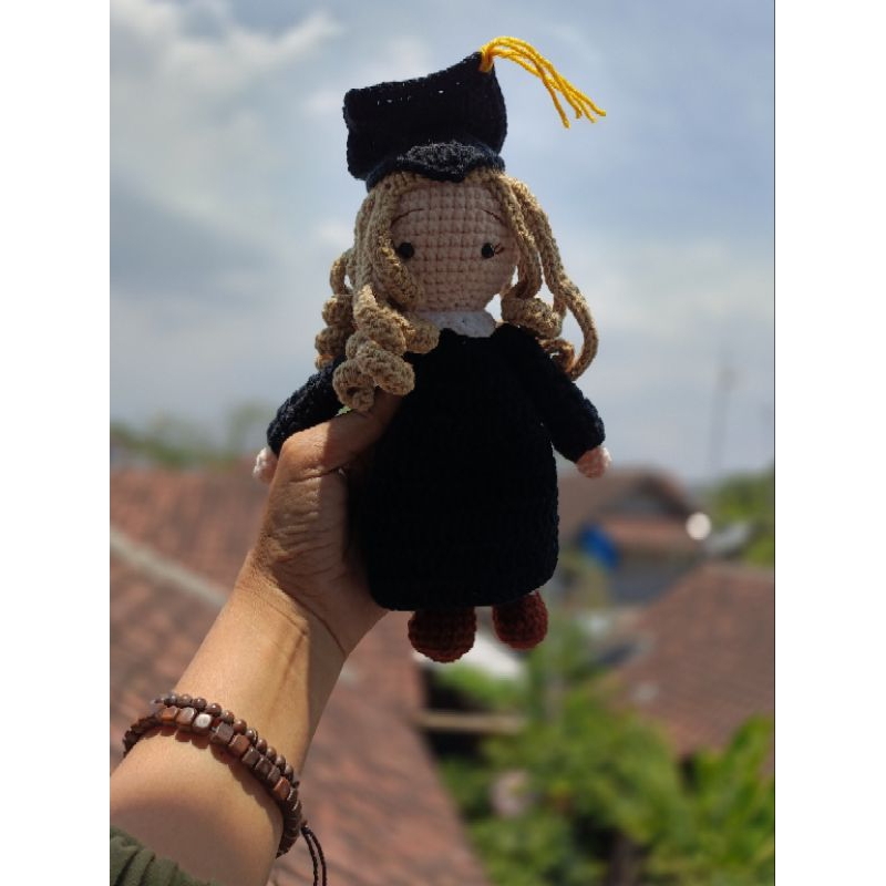 Readyboneka wisuda rajut/gift wisuda/amigurumi
