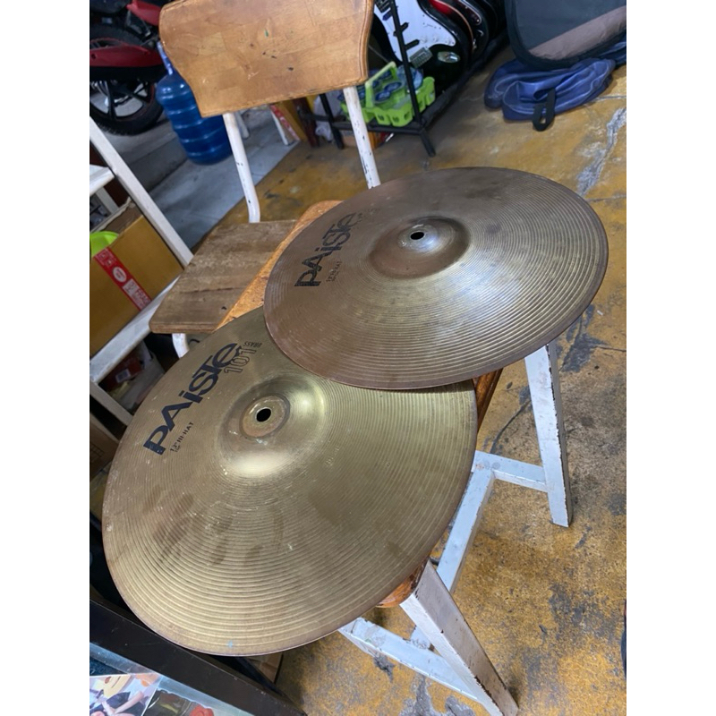 Cymbal Hihat Paiste 13 Inch Original Sepasang , Paiste 101 Brass