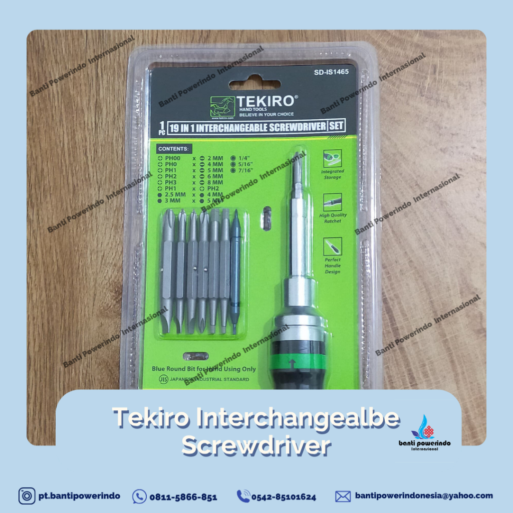 Obeng 19 in 1 set/ Tekiro 19 in 1 interchangeable screwdriver set
