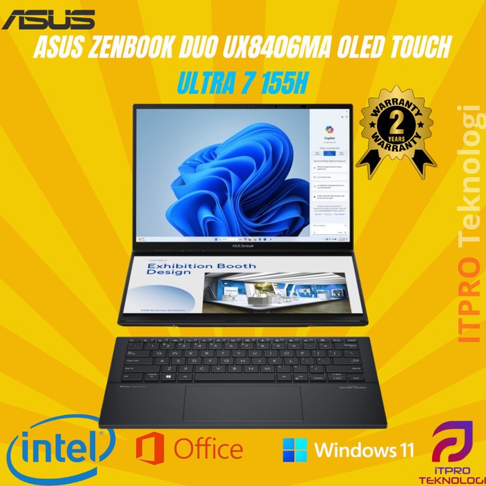 ASUS ZENBOOK DUO UX8406MA OLED TOUCH - ULTRA 7 155H 16GB 1TB