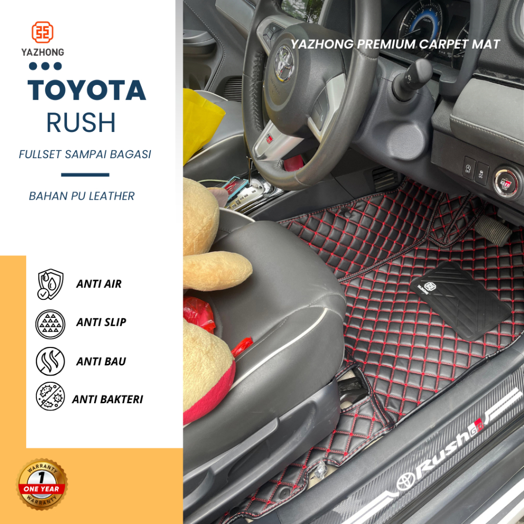 YAZHONG KARPET MOBIL TOYOTA RUSH 2021-2024 & RUSH LAMA FULLSET SAMPAI BAGASI || 100% PRESISI