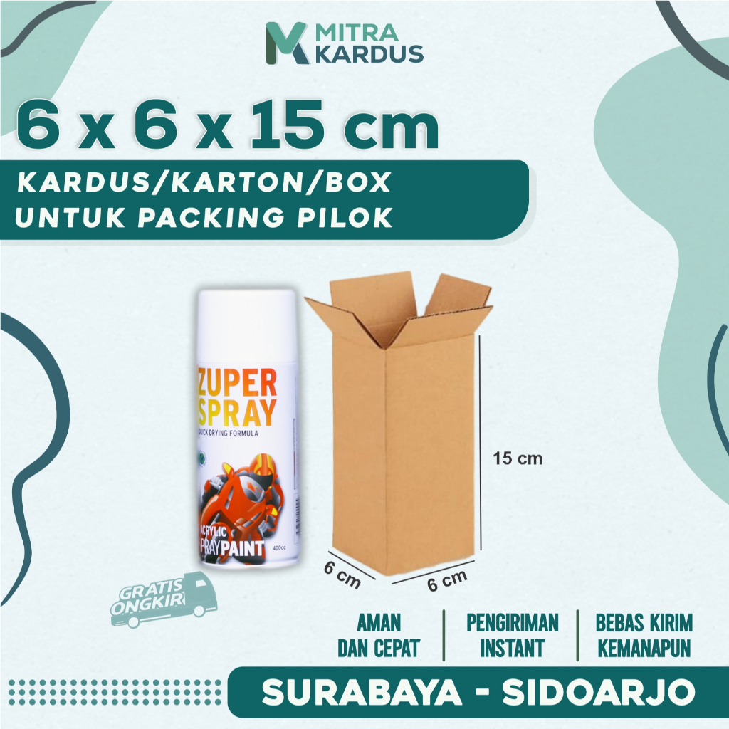 

kardus packing 6x6x15 cm / box karton corrugated single wall premium / Box Packing packing online