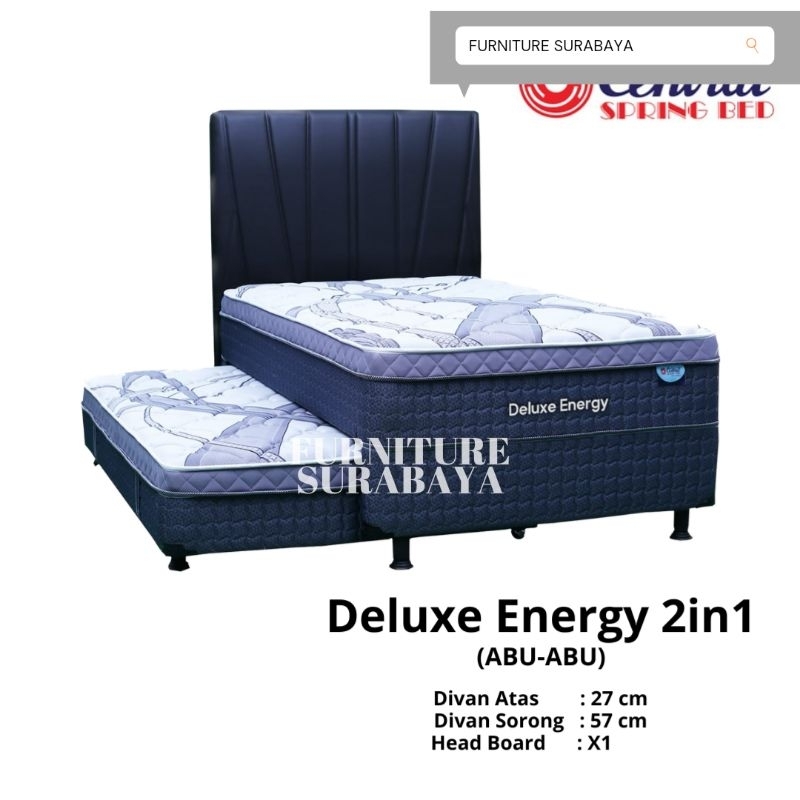 Kasur spring bed 2in1 Central deluxe energy 90x200 120x200 100x200 90 x 200 120 x 200 100 x 200 soro