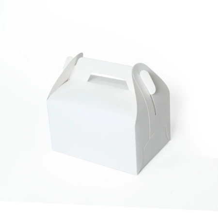 

( 10 pcs ) gable box putih ivory packaging kue roti bolen, fried chicken, lapis legit, cheesecake ukuran 16x9x8 cm