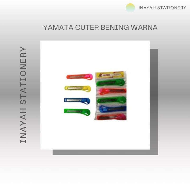 

YAMATTA CUTTER BENING WARNA 1PCS Alat Pemotong Alat Pemotong Kantor